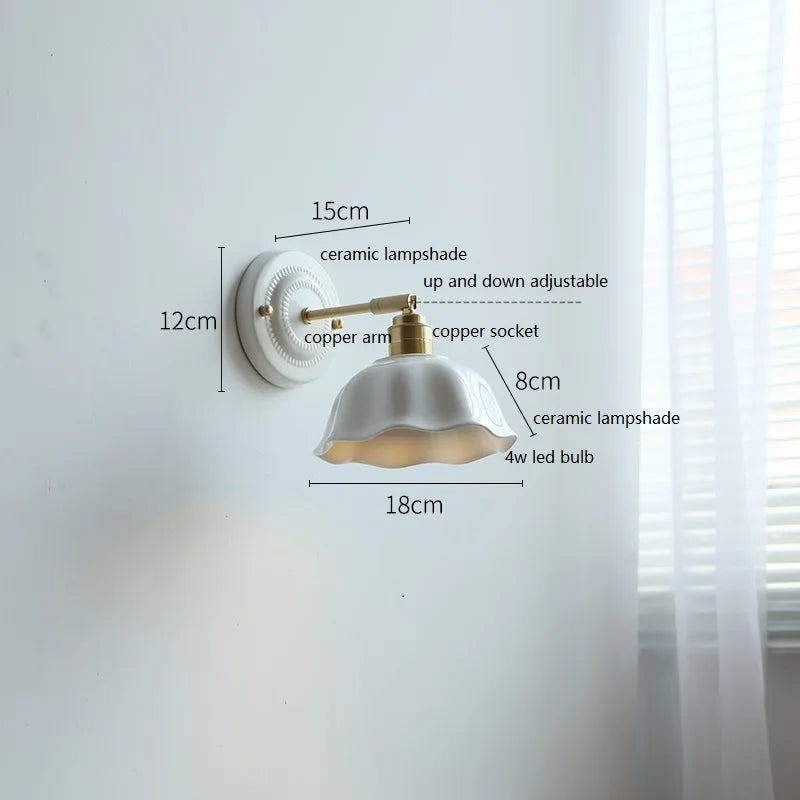 Cream Ceramic Wall Lamp