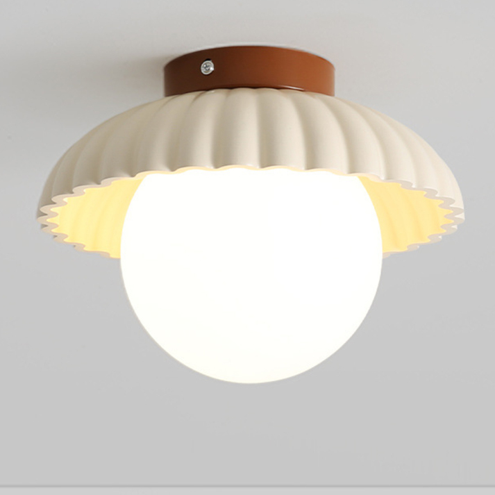 Iron and Glass Ceiling Light