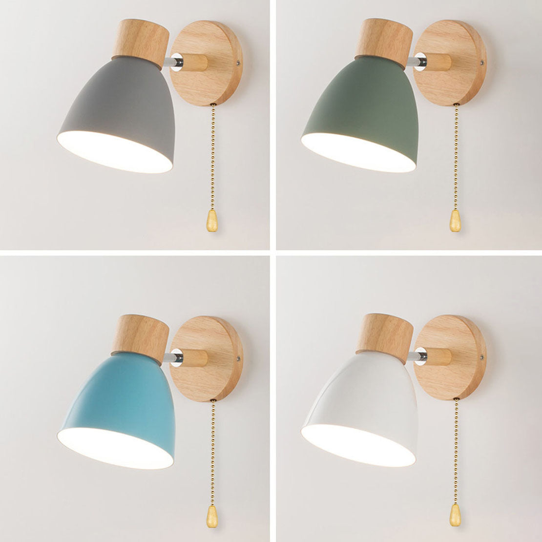 Macaron Wood Wall Sconce