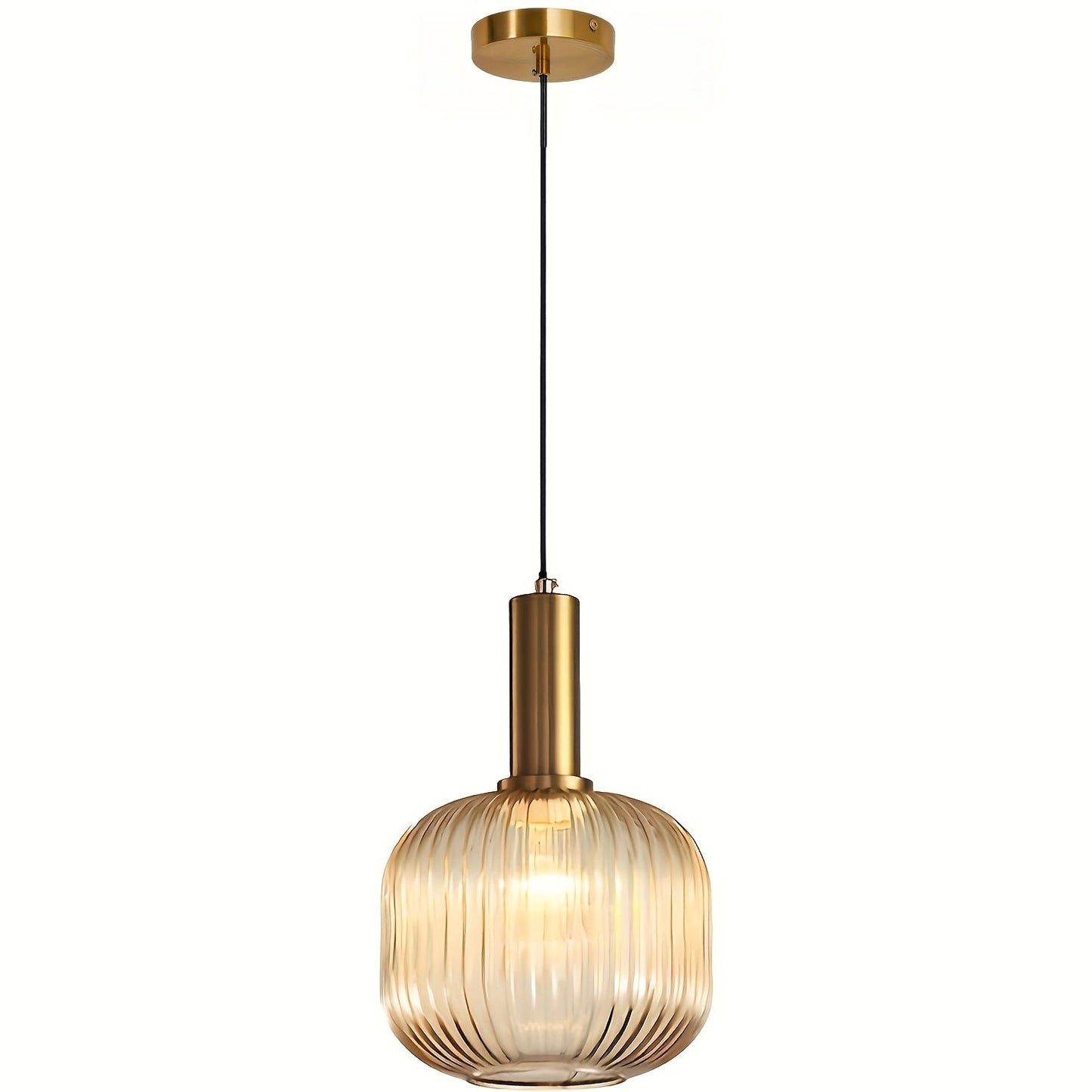 Ribbed Glass Pendant Light