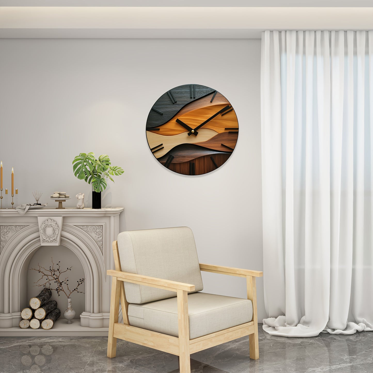 Artistic Round Wall Clock