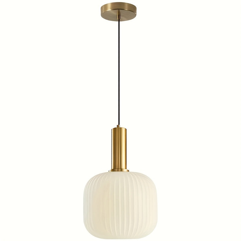 Ribbed Glass Pendant Light