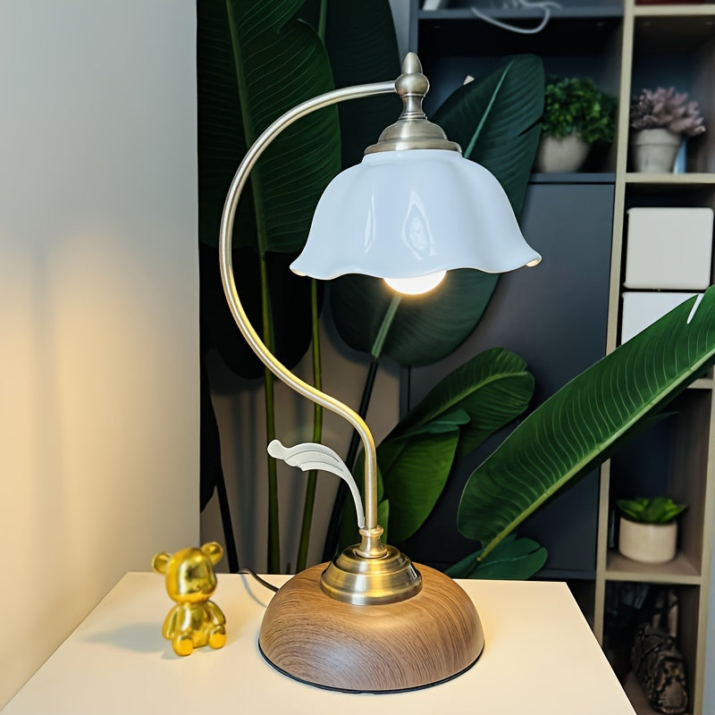 Vintage Goose Neck Table Lamp