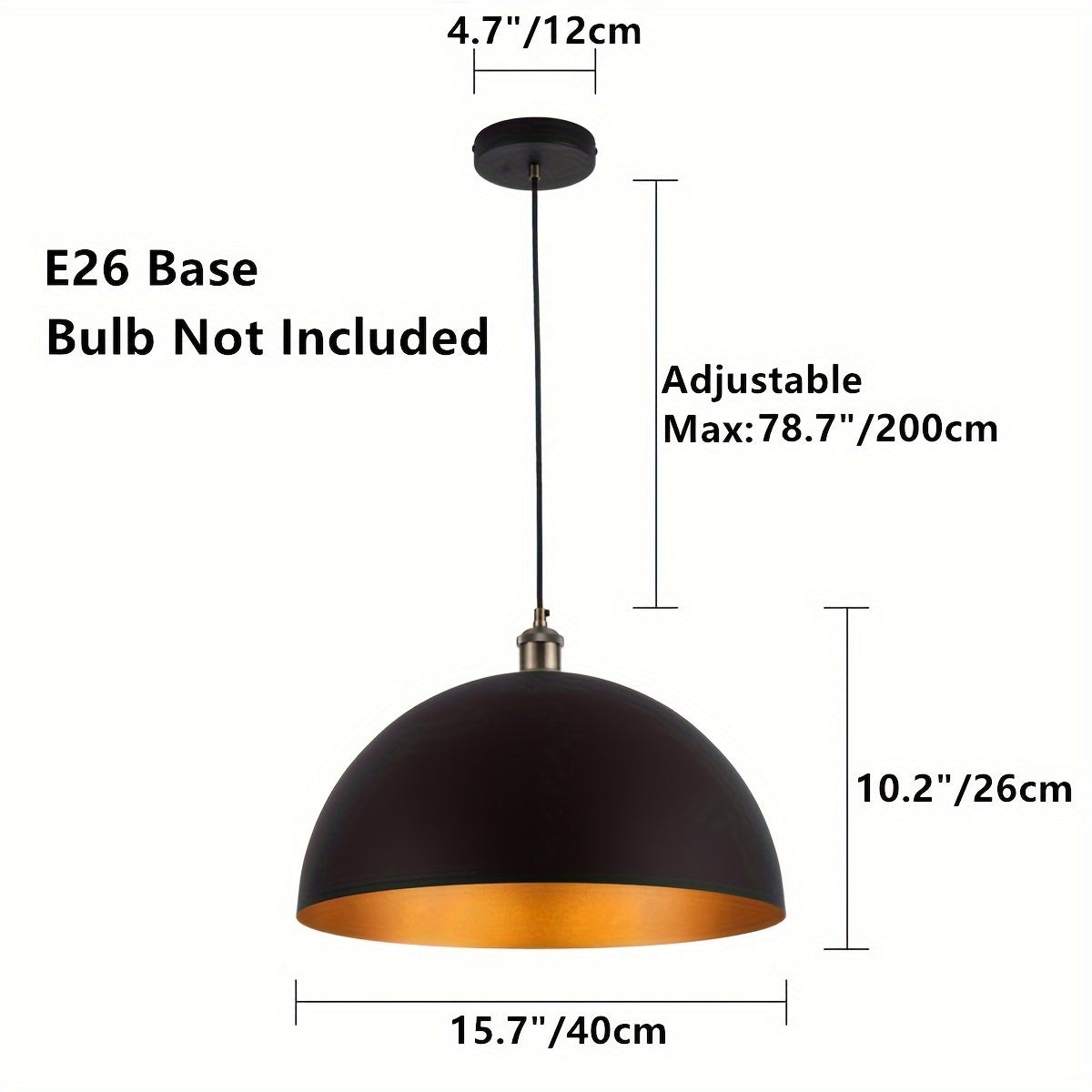 Industrial Dome Pendant Light
