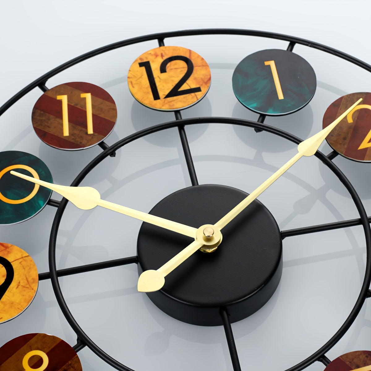 Retro Colour Metal Wall Clock