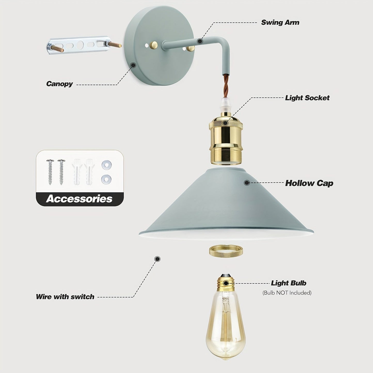 Oil-Rubbed Metal Wall Sconce