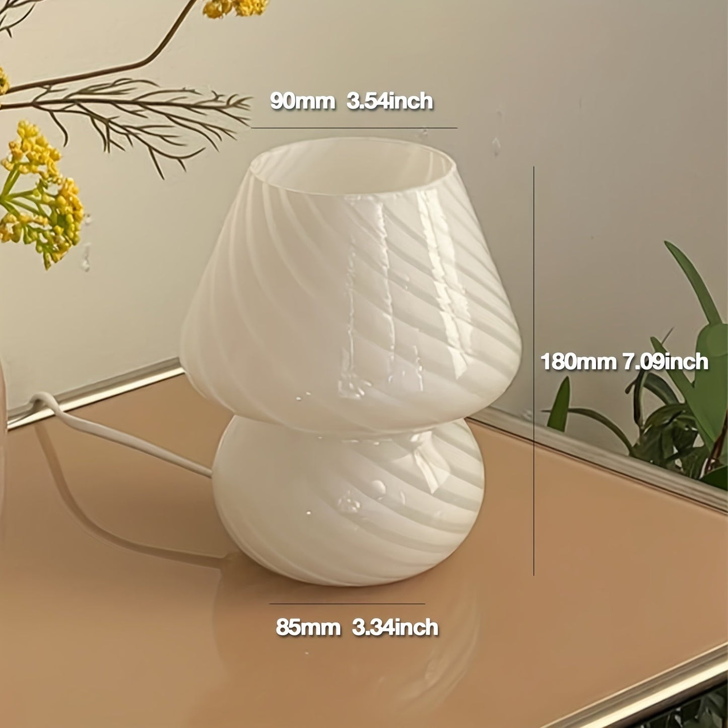 Murano Glass Mushroom Lamp
