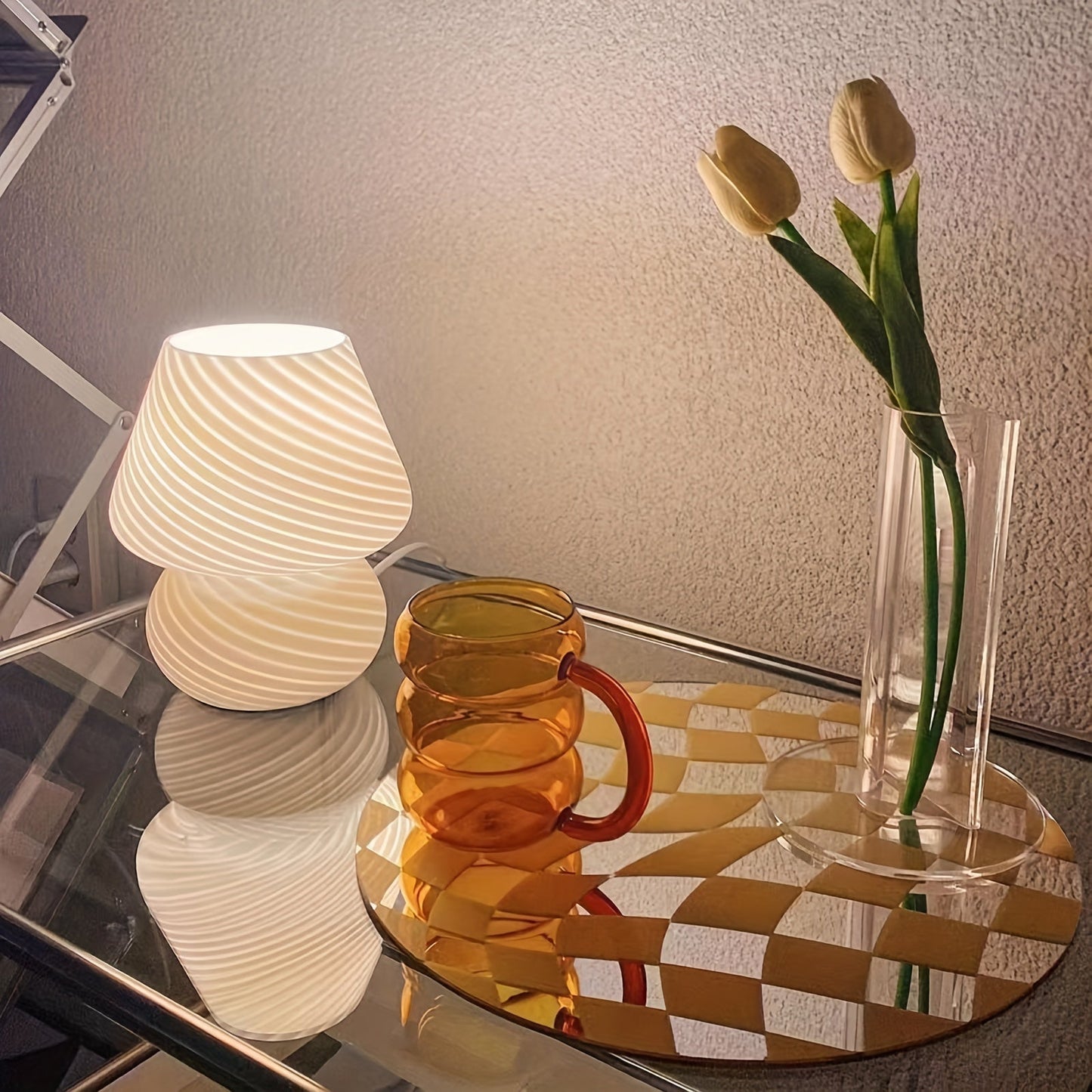 Murano Glass Mushroom Lamp