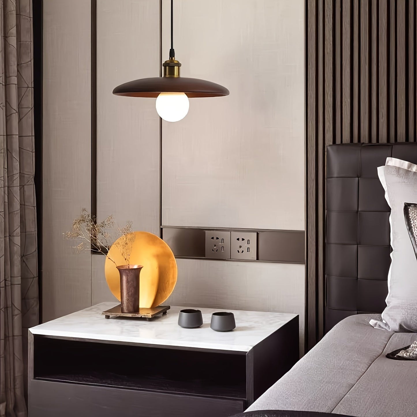 Nordic Solid Wood Pendant Light