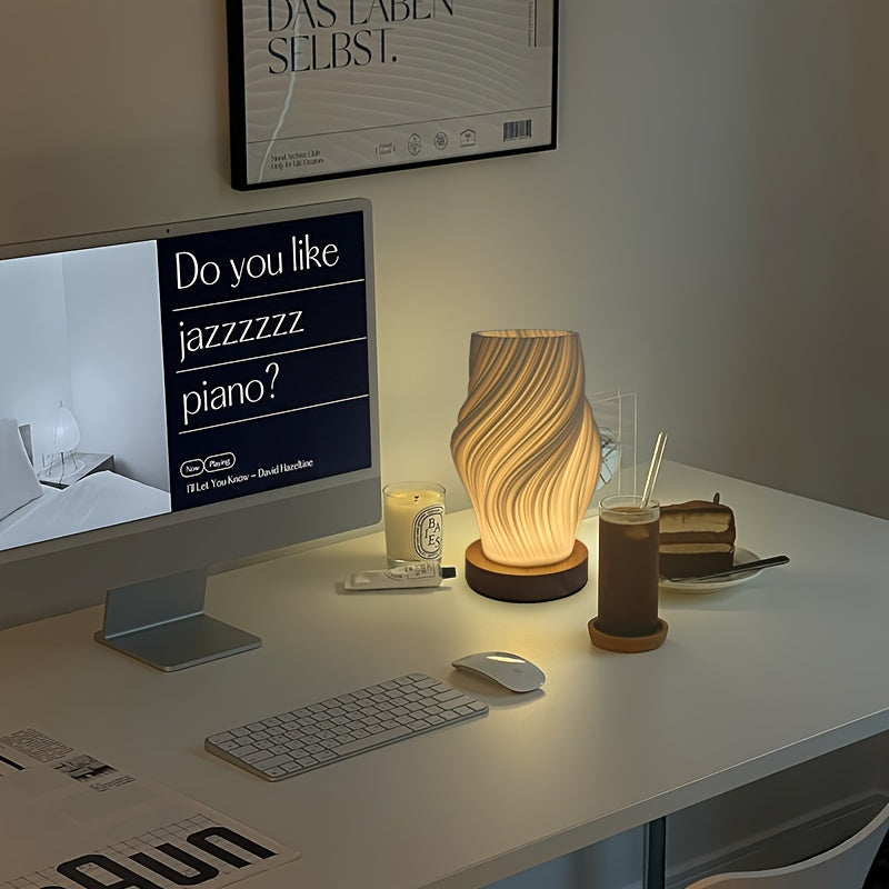 LED Swirl Table Lamp