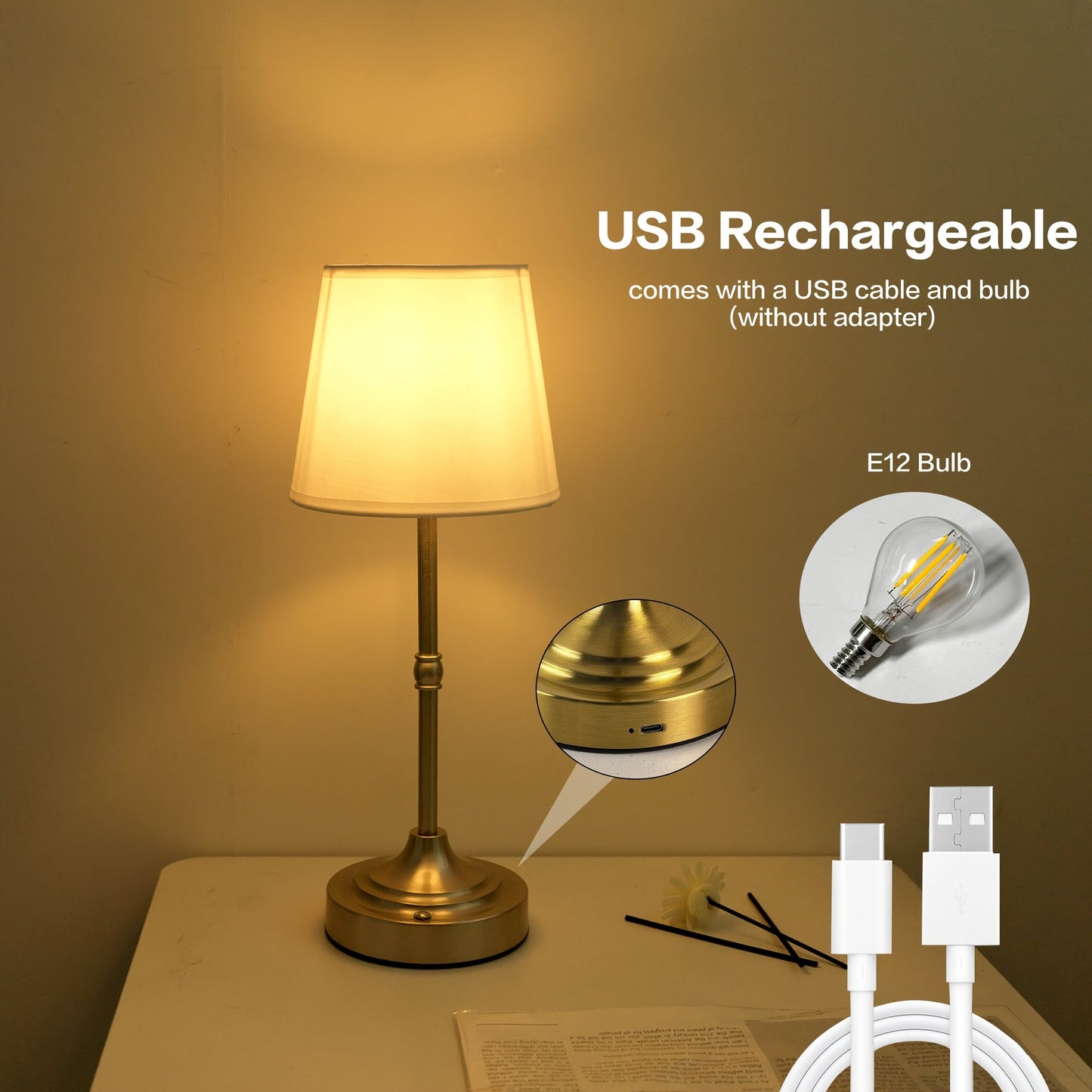 Cordless Dimmable Table Lamp