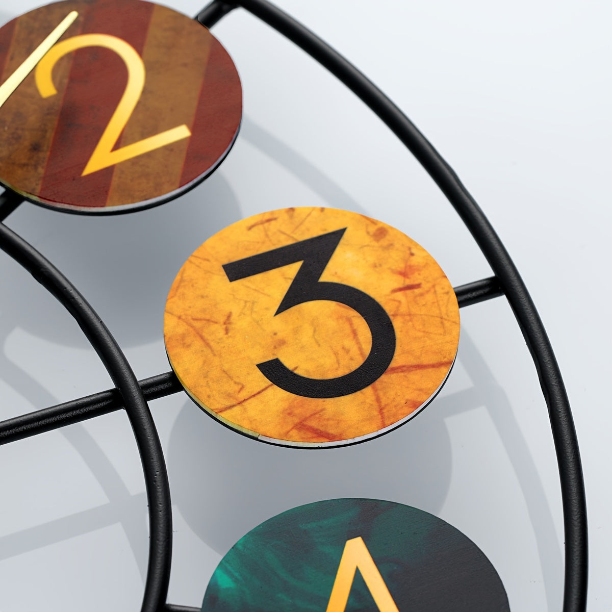 Retro Colour Metal Wall Clock