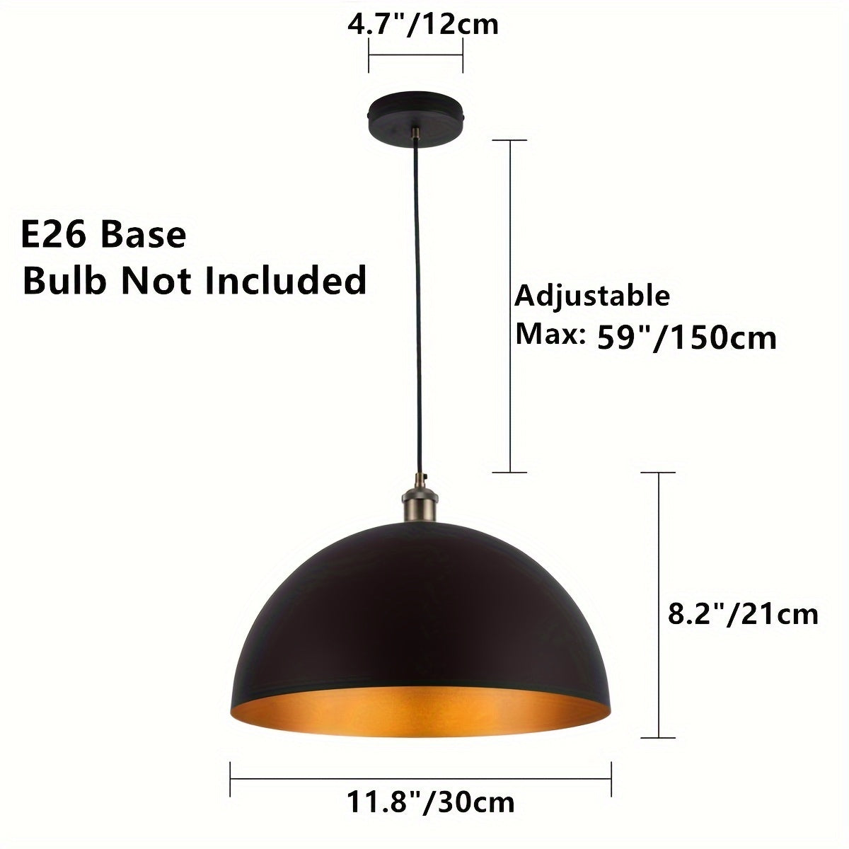 Industrial Dome Pendant Light