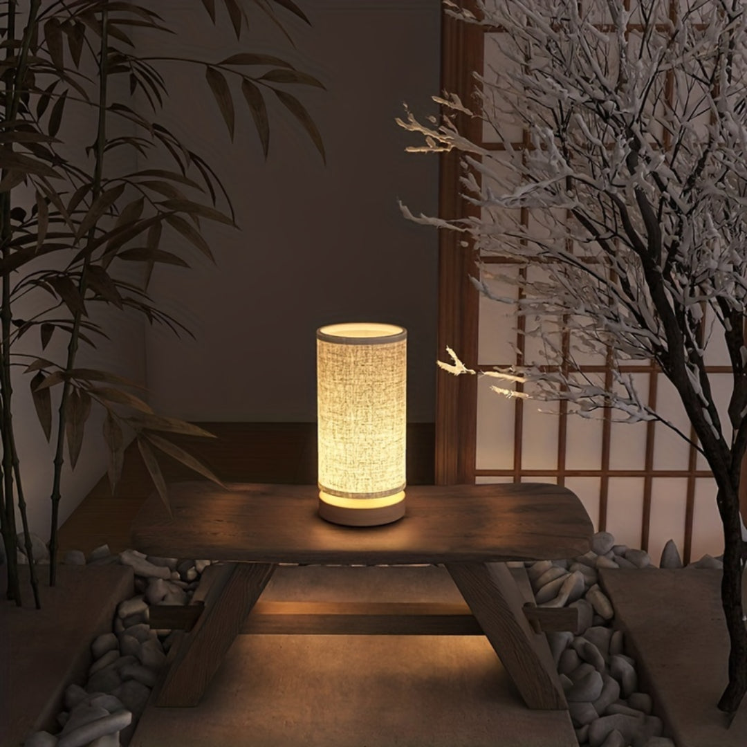 Wooden USB Table Lamp