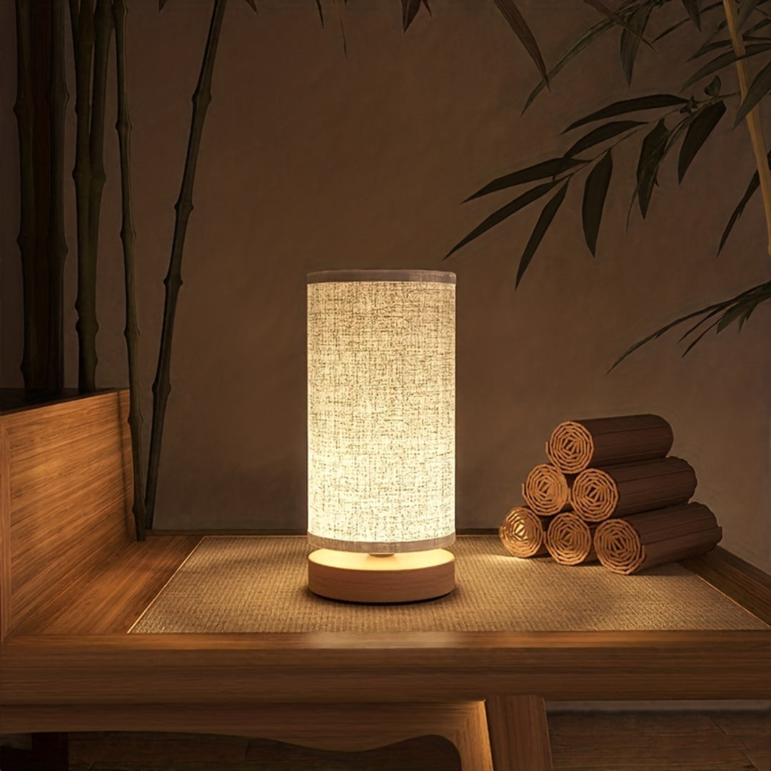 Wooden USB Table Lamp