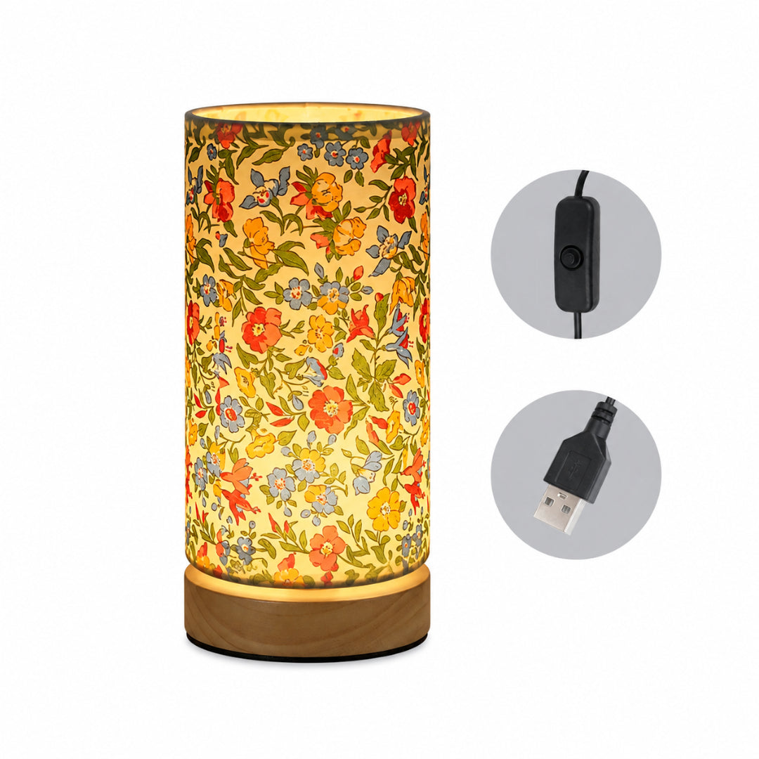 Wooden USB Table Lamp