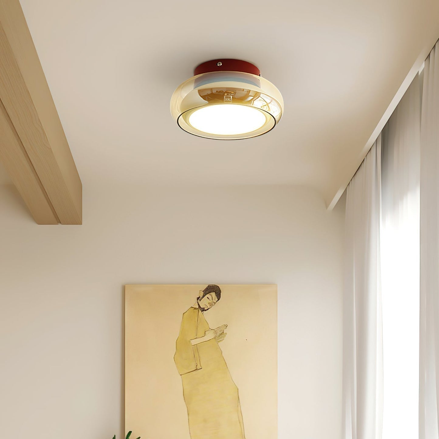 June Retro Glass Ceiling Light