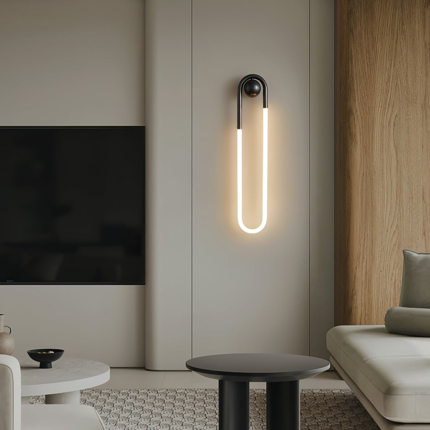 Modern LED Wall Light | Brass & Black Minimalist Wall Lamp