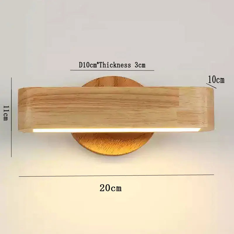 Rotating Wood Wall Lamp