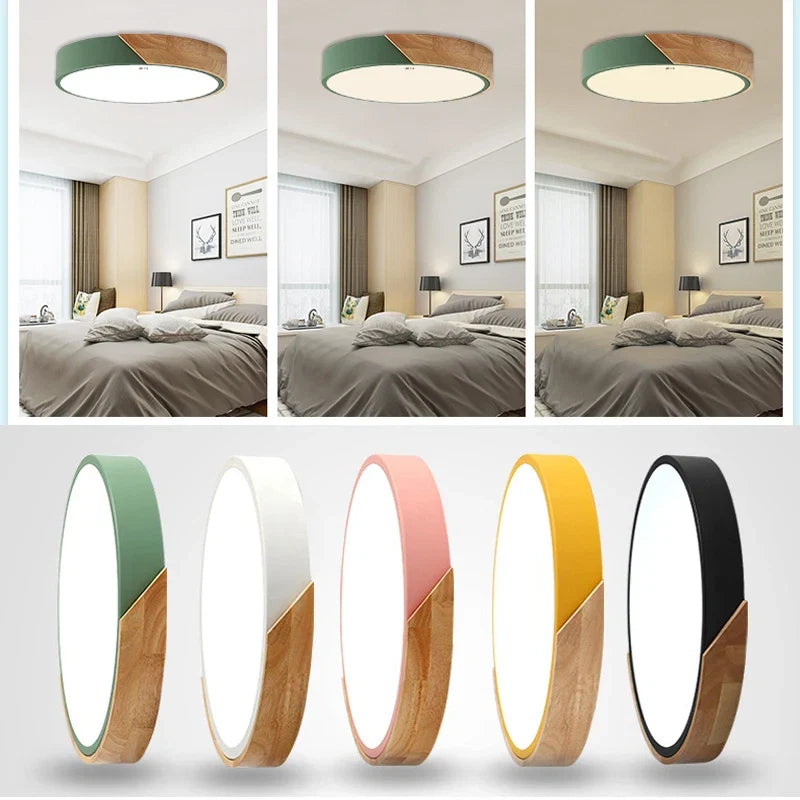 Nordic Wood LED Ceiling Light
