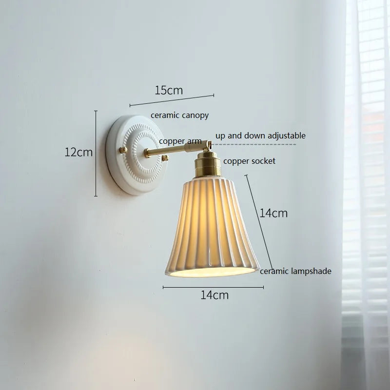 Cream Ceramic Wall Lamp