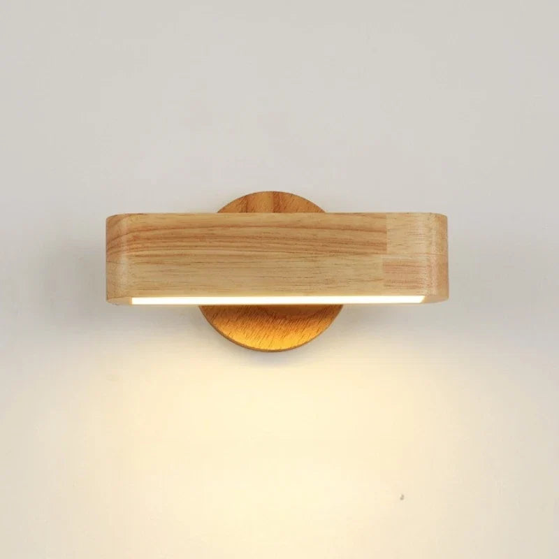 Rotating Wood Wall Lamp