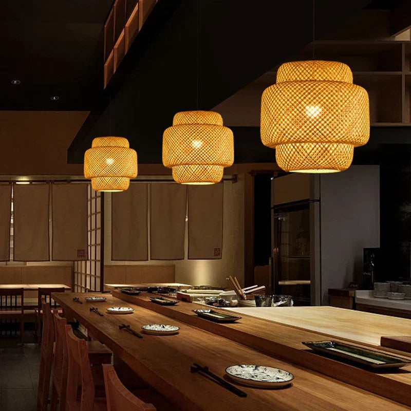 Bamboo Rattan Pendant Lamp