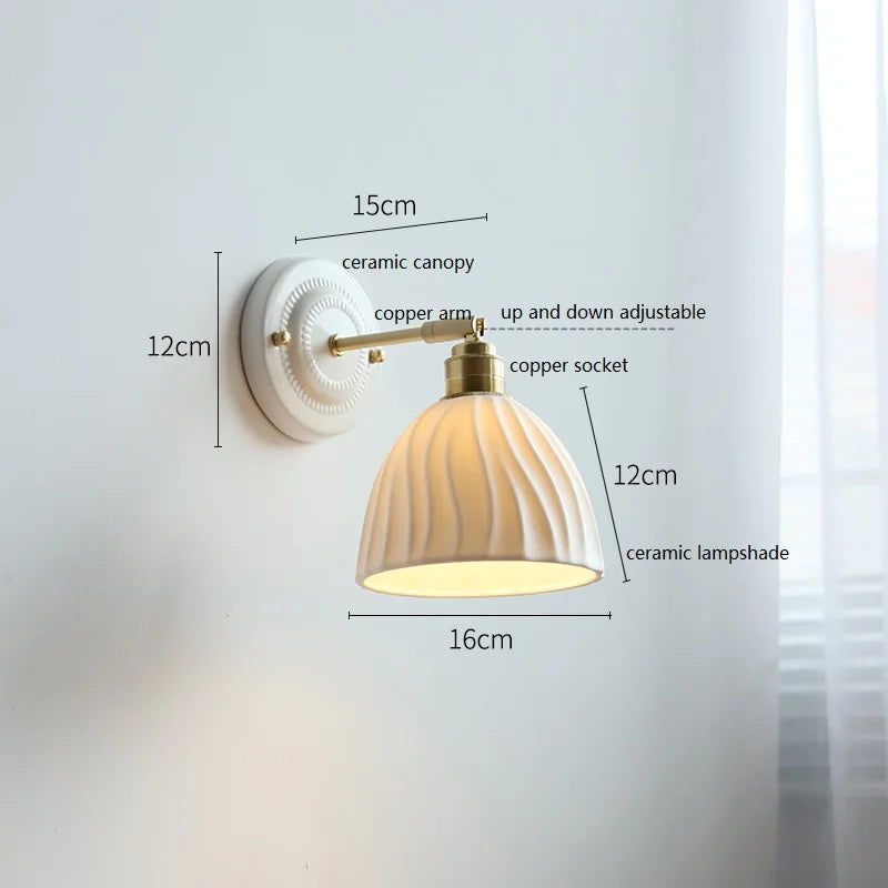 Cream Ceramic Wall Lamp