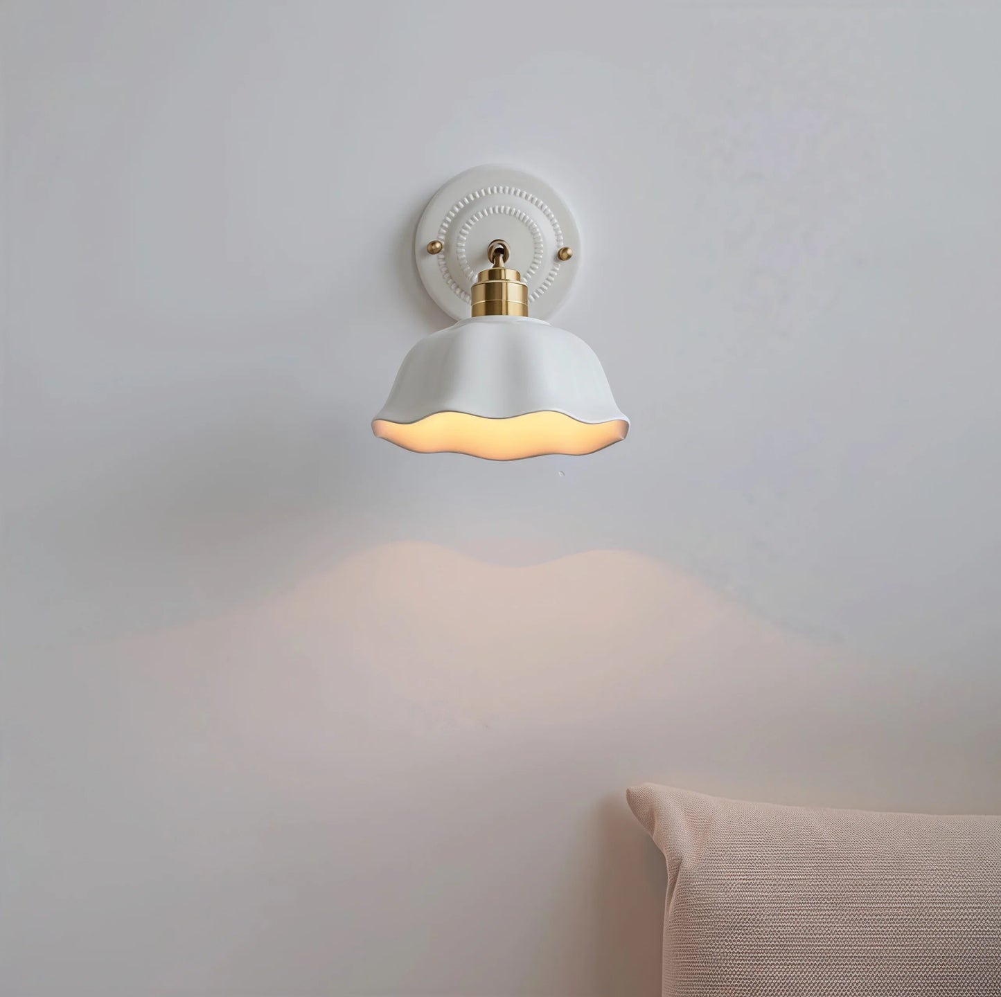 Cream Ceramic Wall Lamp