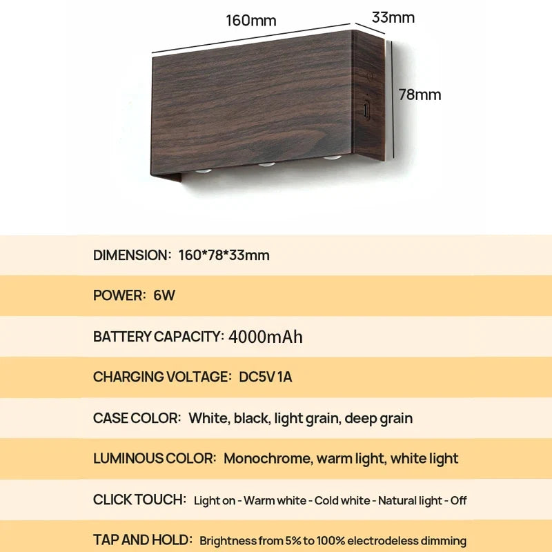 LumiBlock Rechargeable Wall Lamp