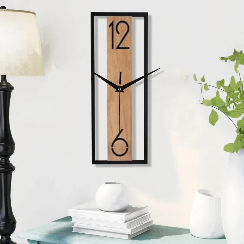 Rectangular Wood Wall Clock