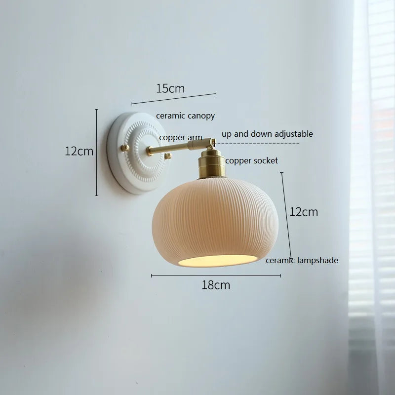 Cream Ceramic Wall Lamp