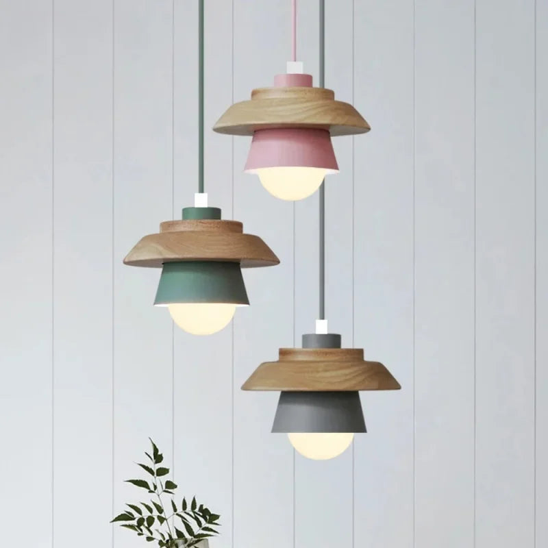 Macaron Wood Pendant Light