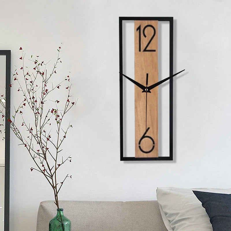 Rectangular Wood Wall Clock