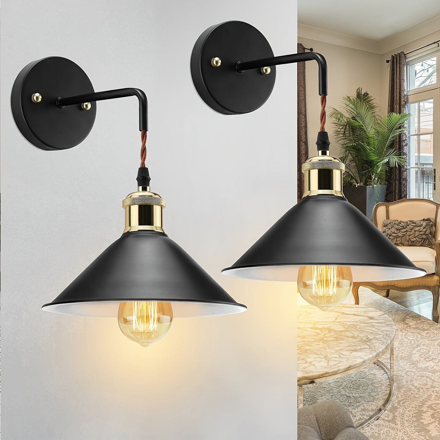 Oil-Rubbed Metal Wall Sconce