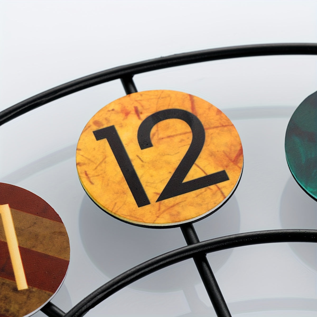 Retro Colour Metal Wall Clock