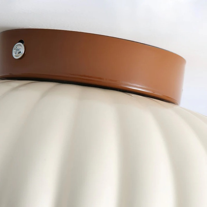 Iron and Glass Ceiling Light