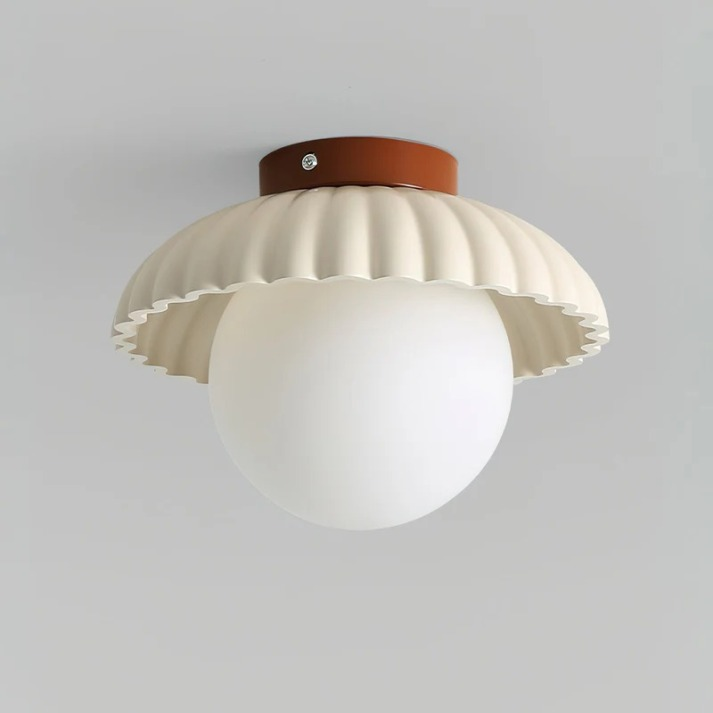 Iron and Glass Ceiling Light