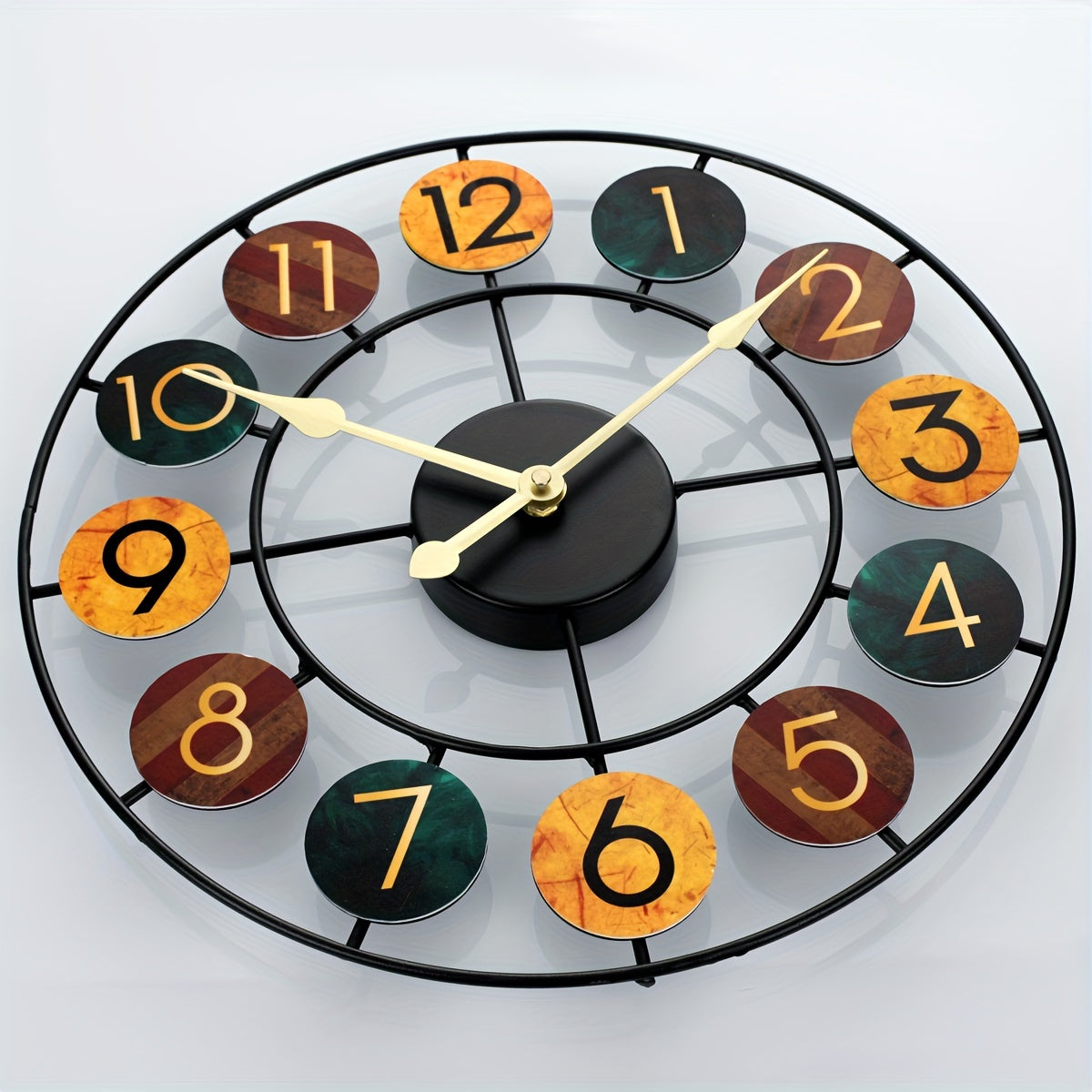 Retro Colour Metal Wall Clock