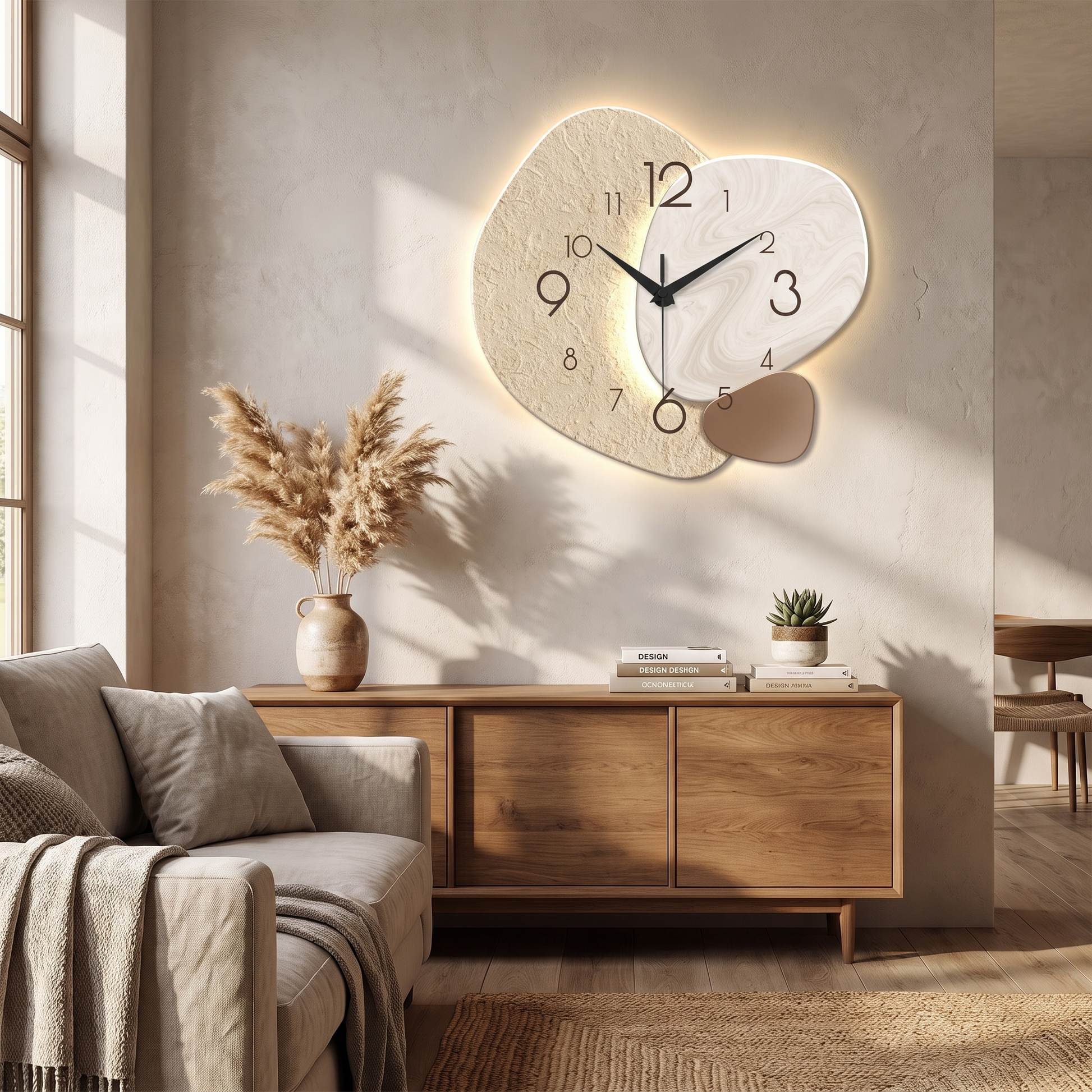 TempoStone Modern Simple Wall Clock in use