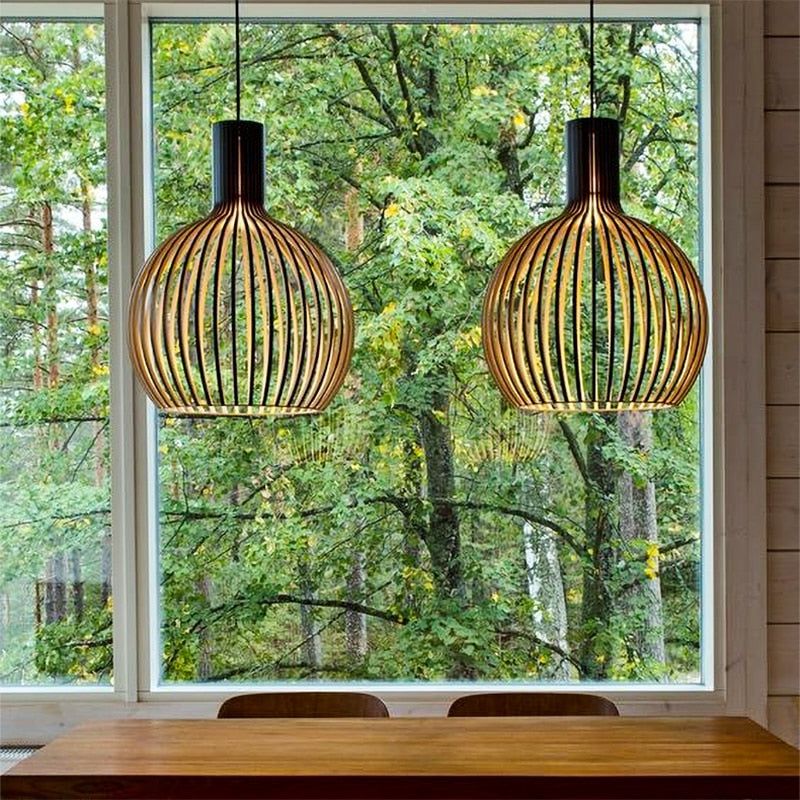 Handcrafted Wooden Pendant Light