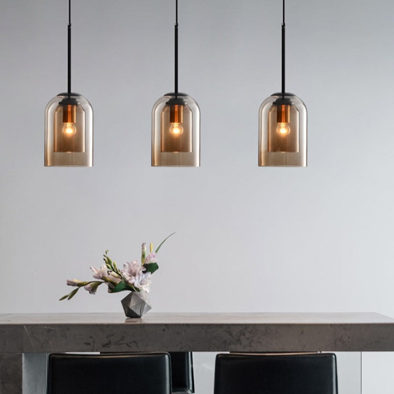 Mica Double Glass Pendant Lamp
