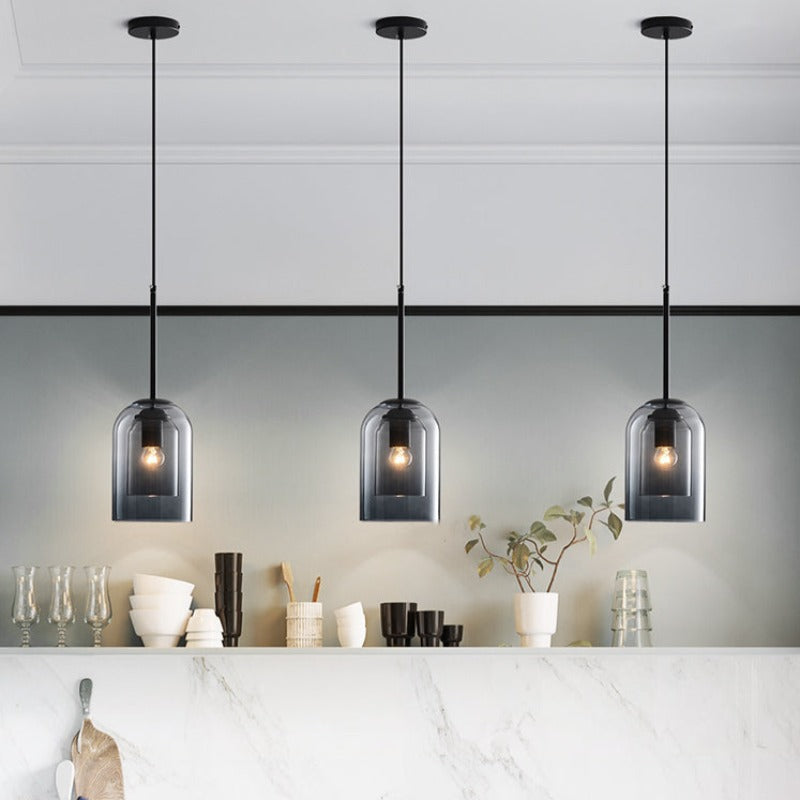 Mica Double Glass Pendant Lamp