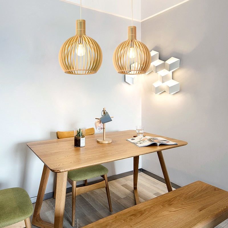 Handcrafted Wooden Pendant Light