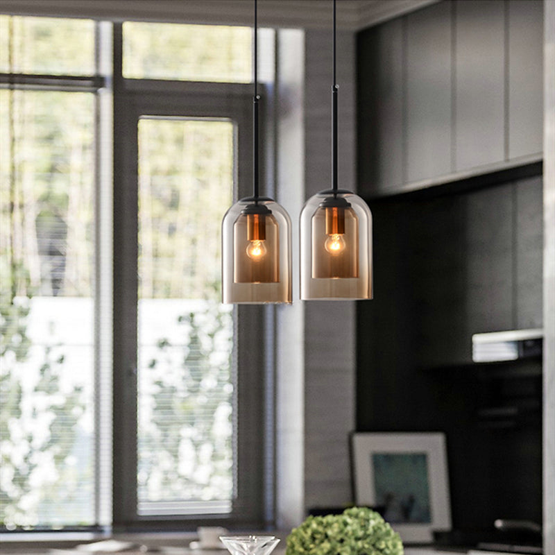 Mica Double Glass Pendant Lamp